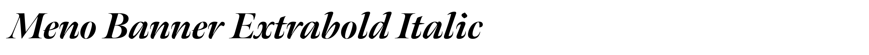 Meno Banner Extrabold Italic